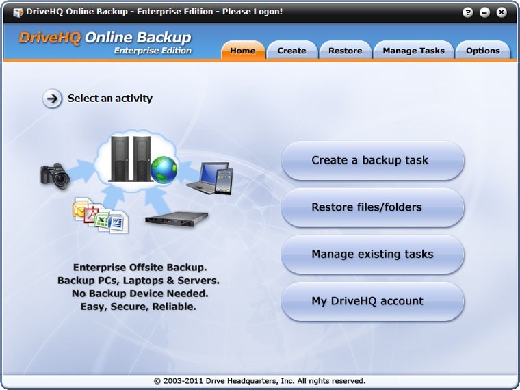 DriveHQ Online Backup Enterprise Edition 5.0.375