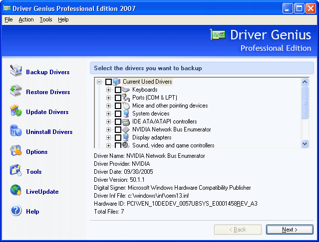 Driver Genius Professional Edition 2007 7.1.0.622