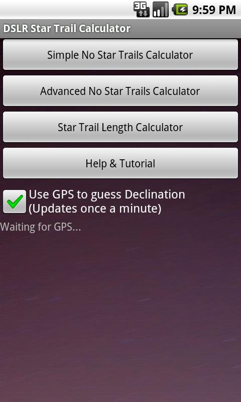 DSLR Star Trail Calculator 1.1.5