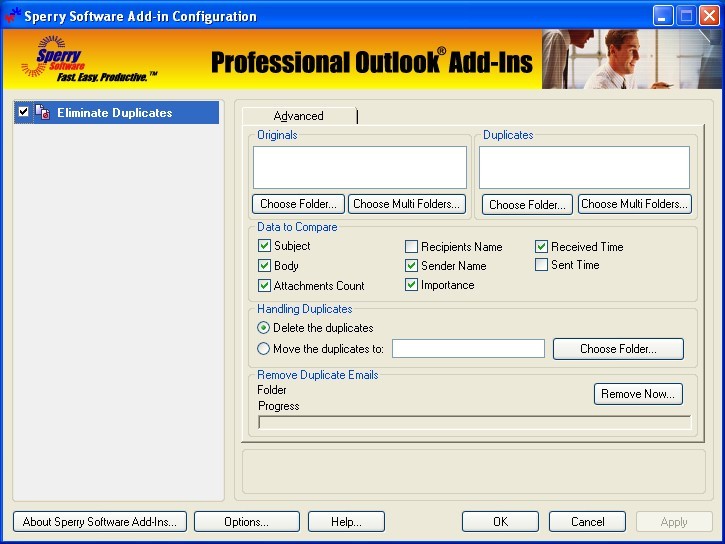 Duplicate Email Eliminator for Outlook 2000, 2002, 2003 4.0.4050.20832