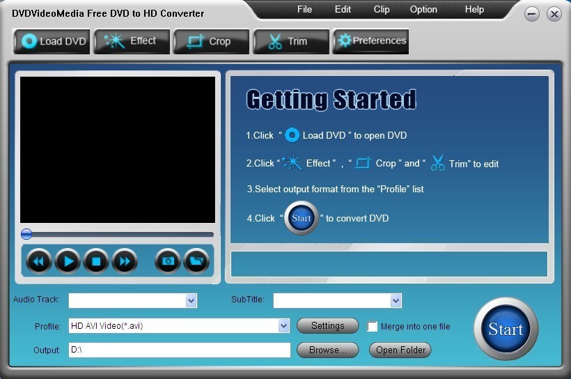 DVDVideoMedia Free DVD to HD Converter 2.1
