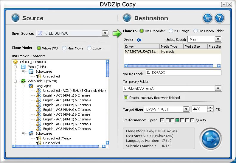 DVDZip Copy 1.2