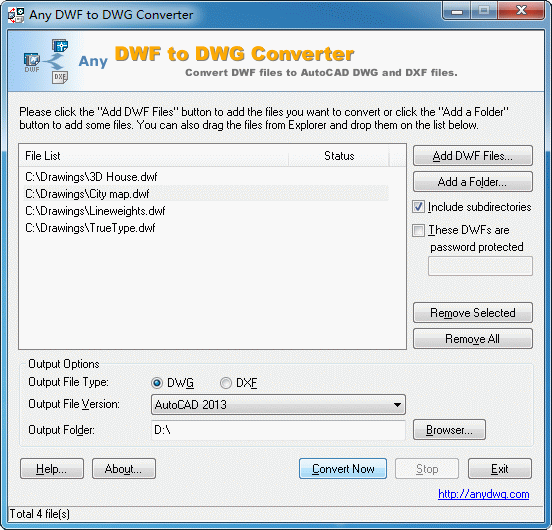 DWF to DWG Converter Any 2010.5.5