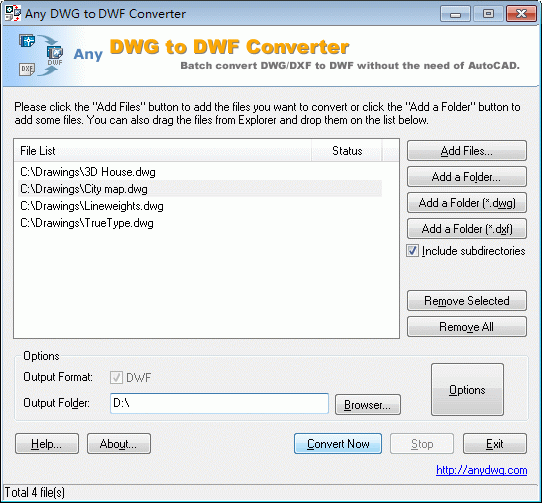 DWG to DWF Converter Any 2010.5.5