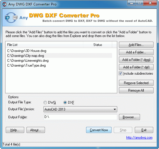 DWG to DXF Converter Pro Any 2010.5.5
