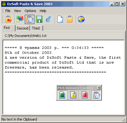 DzSoft Paste and Save 2003
