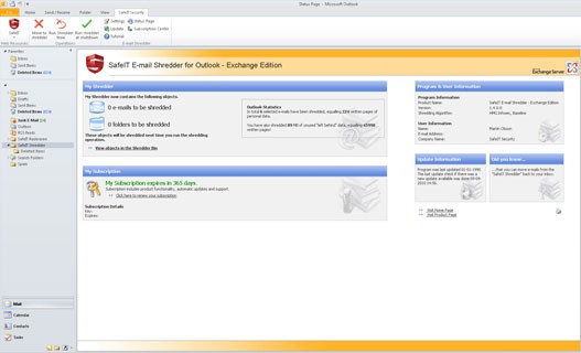 E-mail Shredder for Outlook - Personal 2012.0.0.1