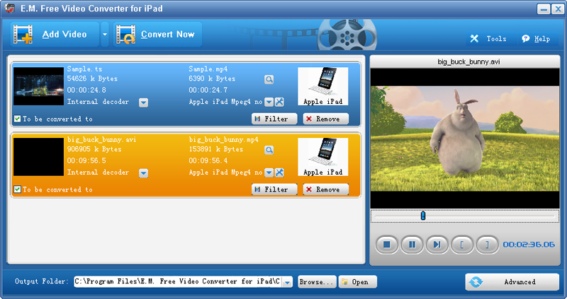 E.M. Free Video Converter for iPad 3.71