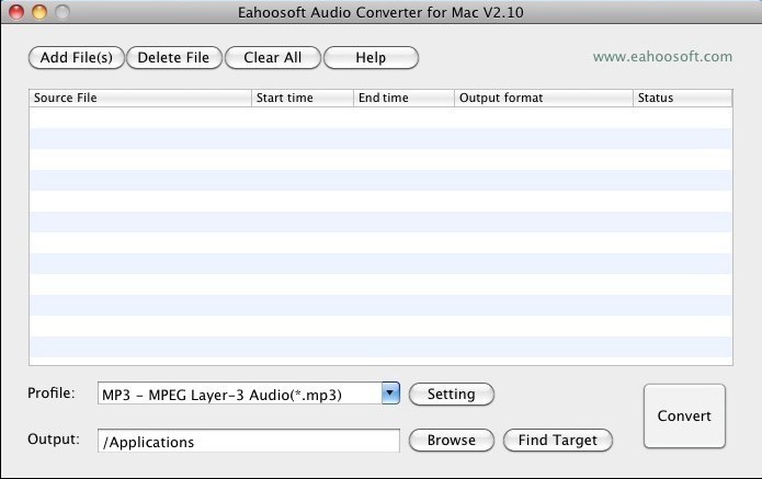 Eahoosoft Audio Converter for Mac 2.10