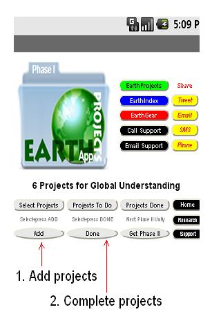Earth Projects App (Phase 1) 1.0