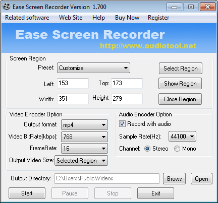 Ease Screen Recorder 3.6012