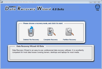 EASEUS Data Recovery Wizard Beta 4.8