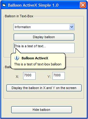 Easy Balloon ActiveX (OCX) 1.0