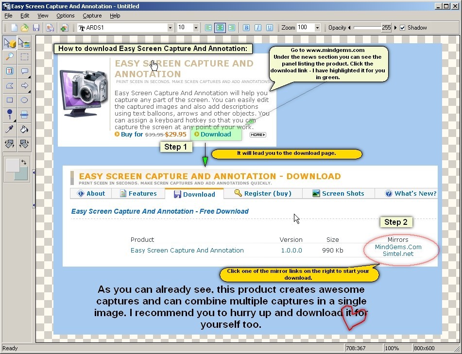 Easy Screen Capture And Annotation 2.2.0.0