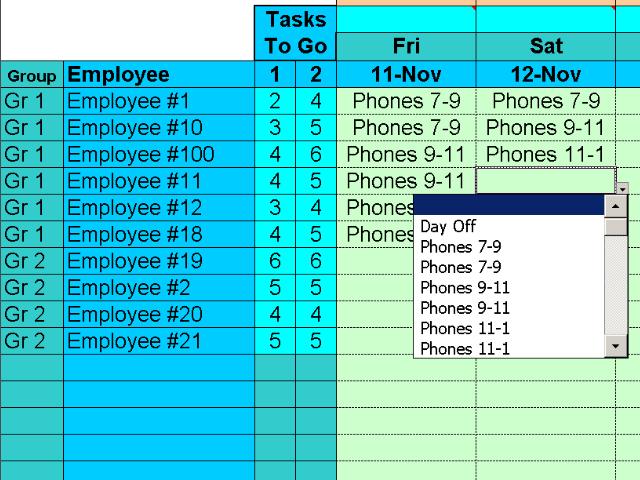 Easy Task Schedules with Excel 1.0