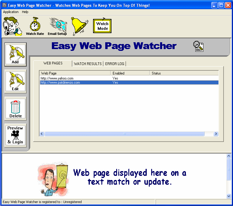 Easy Web Page Watcher 4.2