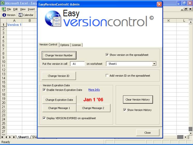 EasyVersionControl-Excel Version Control 9.1