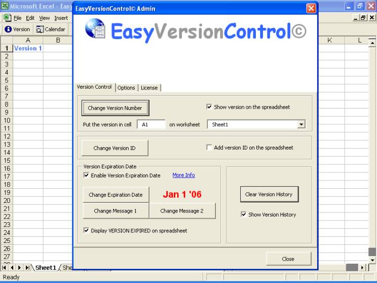 EasyVersionControl (Excel Version Control) 7.1