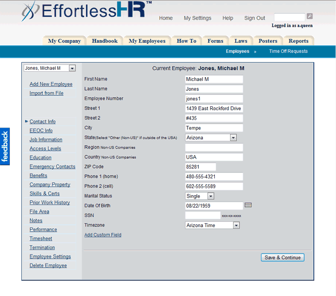 Effortless HR Software Suite 2012.11.14