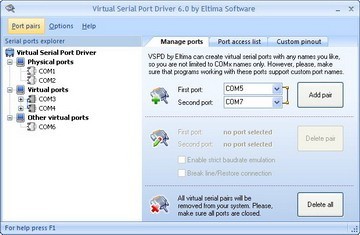 Eltima Virtual Serial Port Driver 6.9