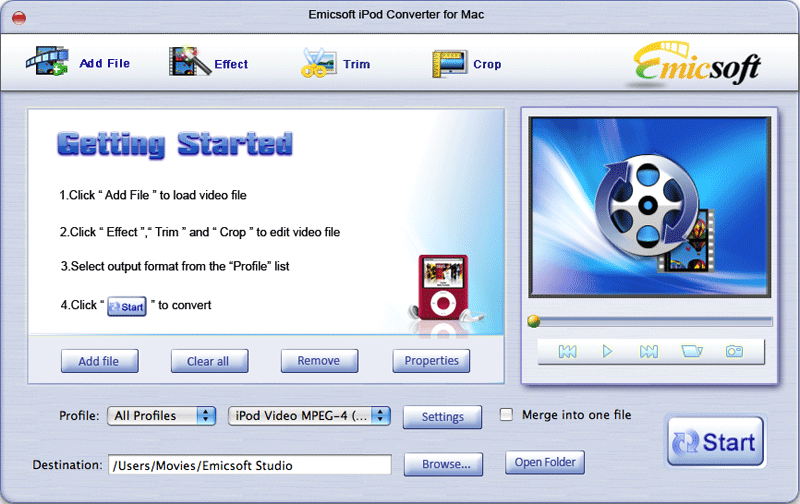 Emicsoft iPod Converter for Mac 3.1.06