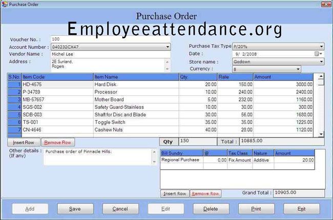 Employee Attendance Accounting 3.0.1.5