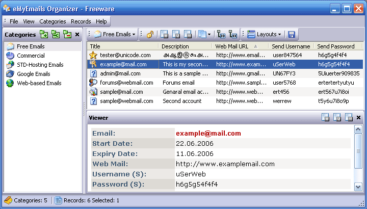 eMyEmails Organizer 1.05