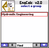 EngCalc(Hydraulic )- Palm OS Calculator 2.0