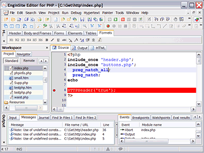 EngInSite PHP Editor (IDE) 3.1.2.165