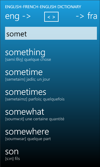 English - French - English Offline Dictionary 1.4.0.0