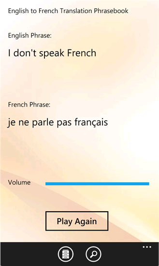 English to French Translation Phrasebook 1.0.0.0