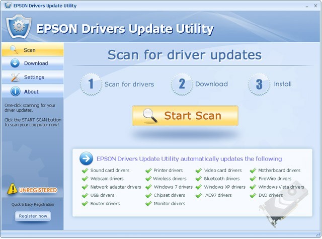 EPSON Drivers Update Utility For Windows 7 2.8
