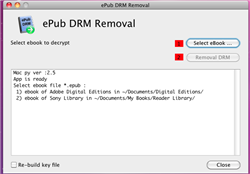 ePub DRM Remvoal Mac 1.5.0