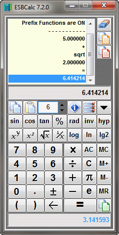 ESBCalc - Freeware Calculator 7.2