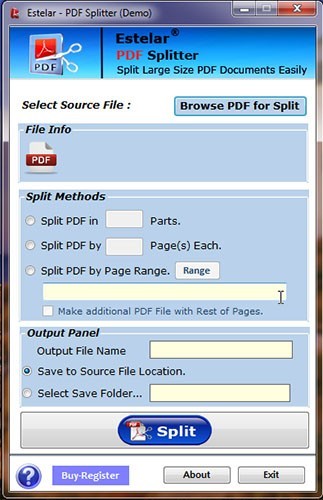 Estelar PDF Splitter 1.0