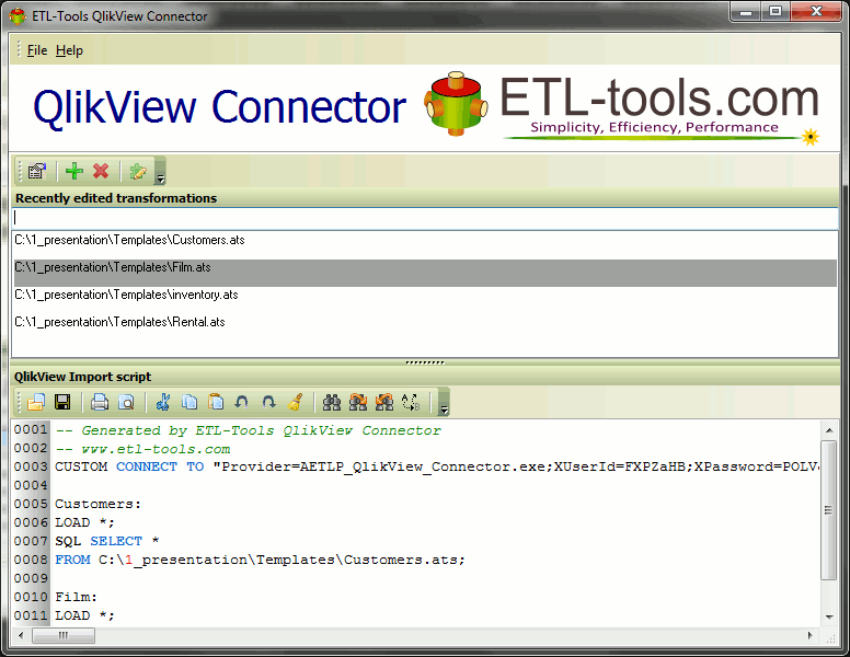 ETL-Tools QlikView Connector 2.2.2.9