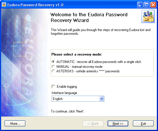 Eudora Password Recovery 1.1.0