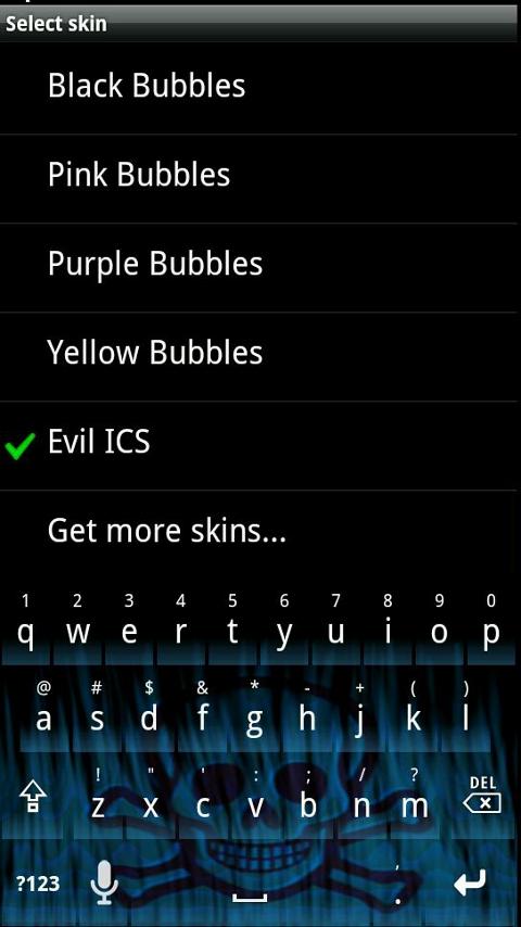 Evil ICS HD Keyboard Skin 1.0