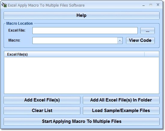 Excel Apply Macro To Multiple Files Software 7.0