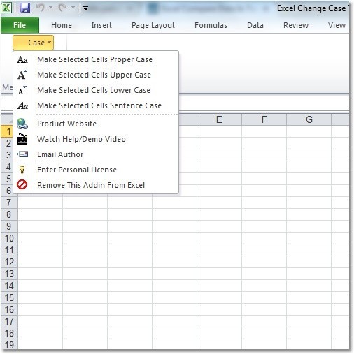 Excel Change Case To Proper, Upper, Lower & Sentence Software 7.0