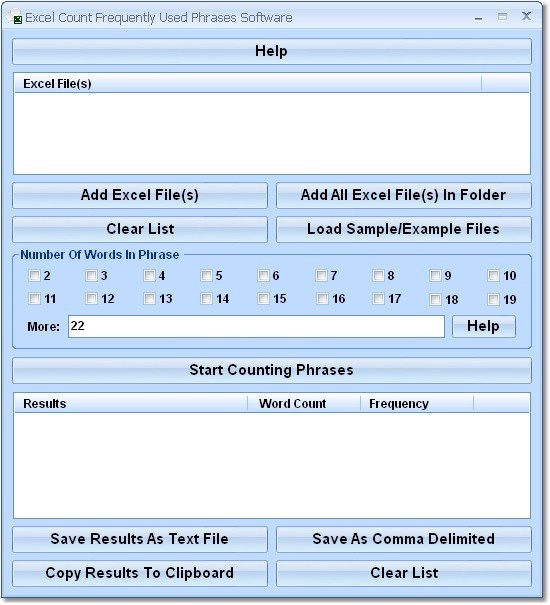 Excel Count Frequently Used Phrases Software 7.0