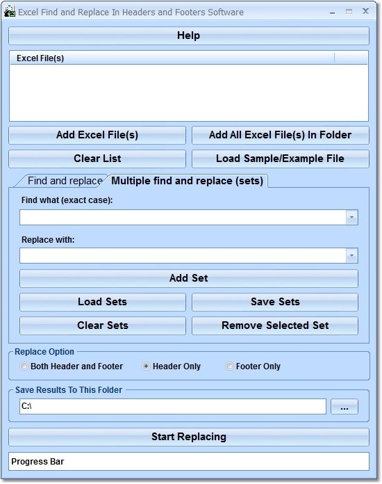 Excel Find and Replace In Headers and Footers Software 7.0