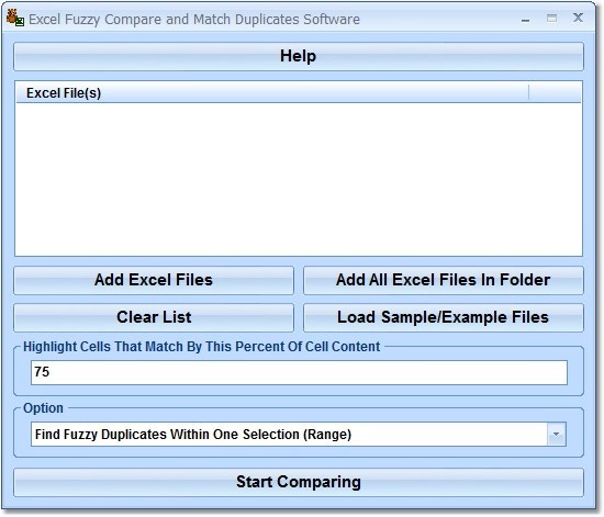Excel Fuzzy Compare and Match Duplicates Software 7.0