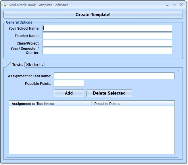 Excel Grade Book Template Software 7.0