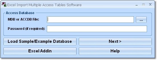 Excel Import Multiple Access Tables Software 7.0