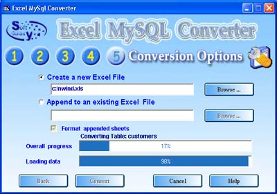 Excel Mysql converter 4.0