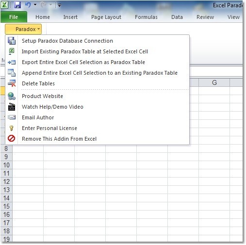 Excel Pardox Import, Export & Convert Software 7.0