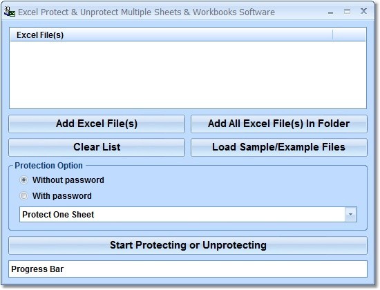 Excel Protect & Unprotect Multiple Sheets & Workbooks Software 7.0
