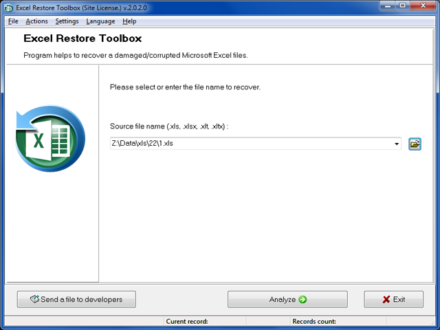 Excel Restore Toolbox 1.0.0