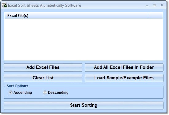 Excel Sort Sheets Alphabetically Software 7.0